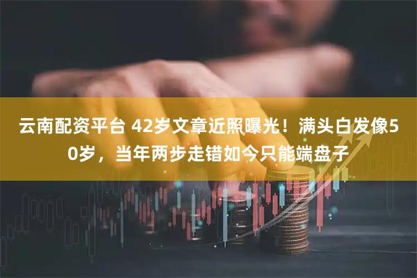 云南配资平台 42岁文章近照曝光！满头白发像50岁，当年两步走错如今只能端盘子